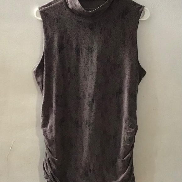 Mock Turtle Neck Sleeveless Long Jersey Knit Tunic XL - Picture 1 of 5